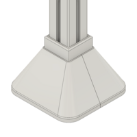 33-4545CAP-0 MODULAR SOLUTIONS PART 45 SUPPORT FOOT PLASTIC COVER CAP LIGHT GRAY